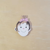 C&F Wooden Little Girl Head Character - Kids Haven